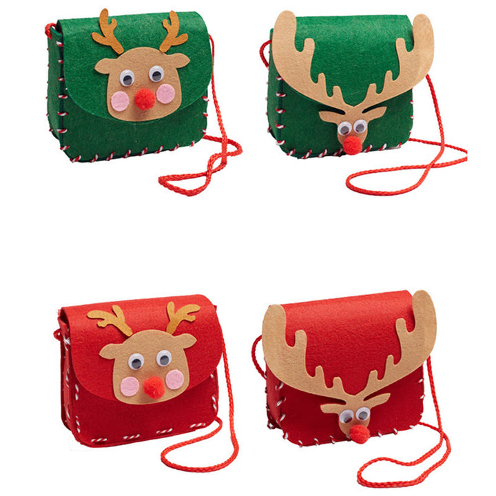 DIY Christmas Bag Kit Small Elk Deer Crossbody Bag for Handcrafts