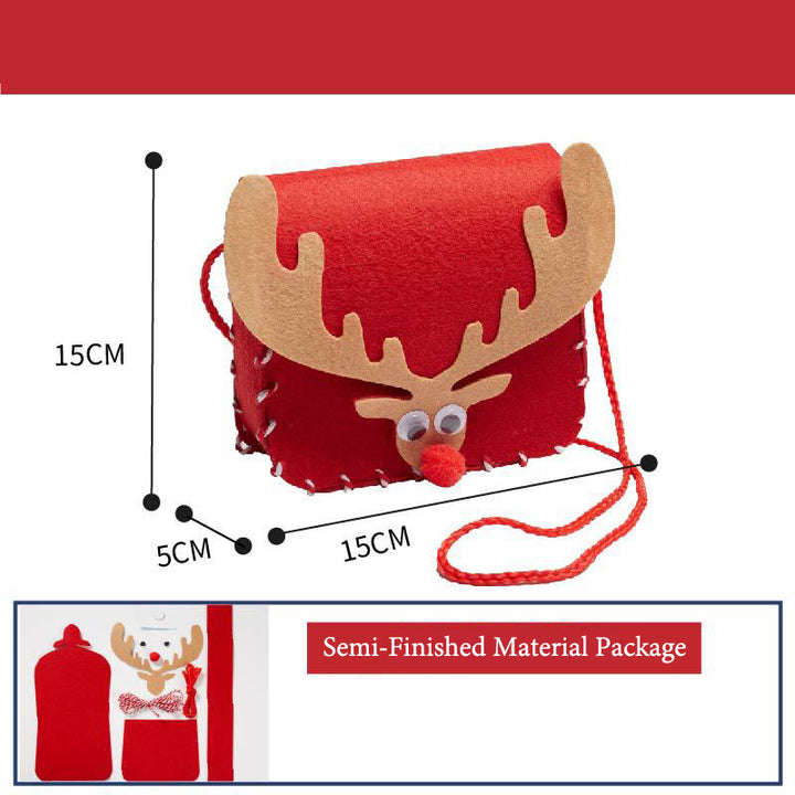 DIY Christmas Bag Kit Small Elk Deer Crossbody Bag for Handcrafts