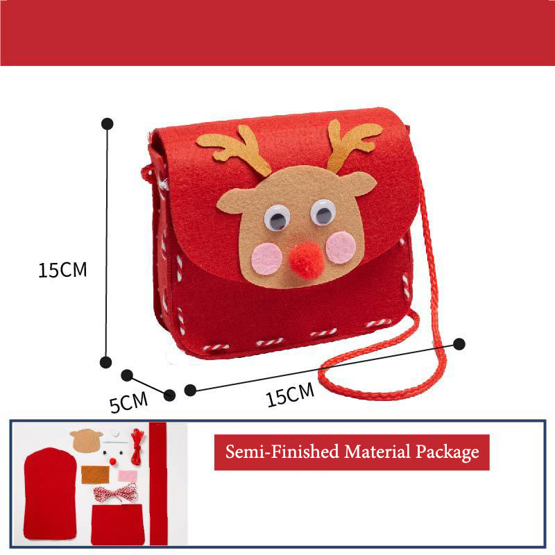 DIY Christmas Bag Kit Small Elk Deer Crossbody Bag for Handcrafts