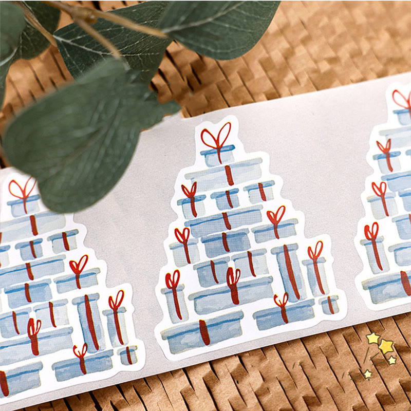 Cute Gift Pattern Sticker Roll Special-Shaped Sealing Sticker