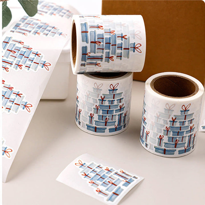 Cute Gift Pattern Sticker Roll Special-Shaped Sealing Sticker