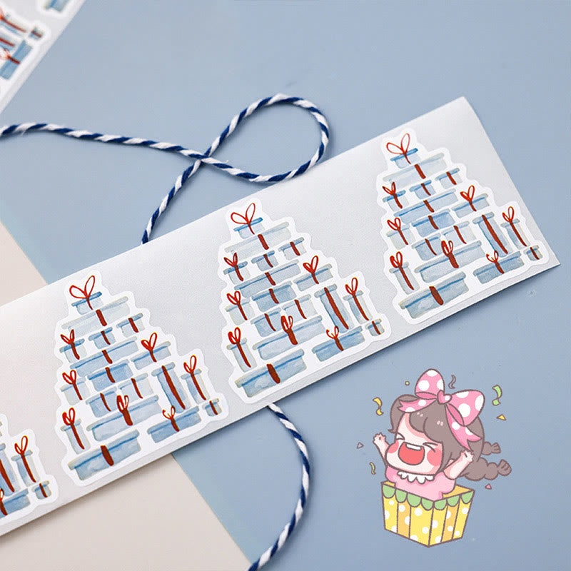 Cute Gift Pattern Sticker Roll Special-Shaped Sealing Sticker