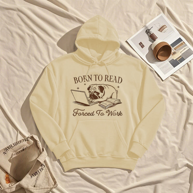 Born To Read Fleece Lined Hoodie Comfy Hooded Sweatshirts