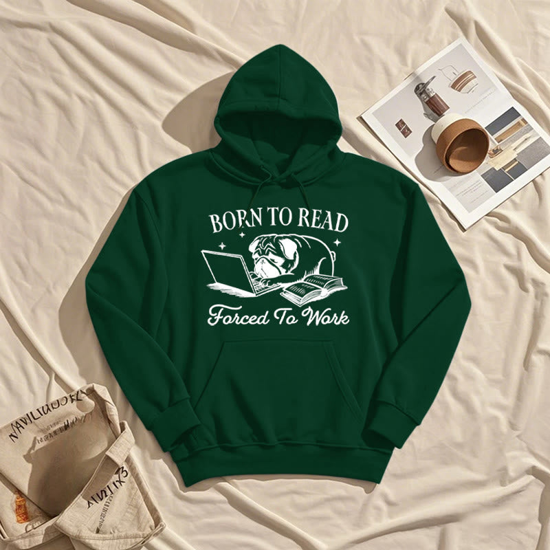 Born To Read Fleece Lined Hoodie Comfy Hooded Sweatshirts