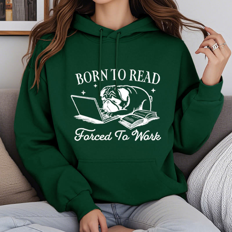 Born To Read Fleece Lined Hoodie Comfy Hooded Sweatshirts