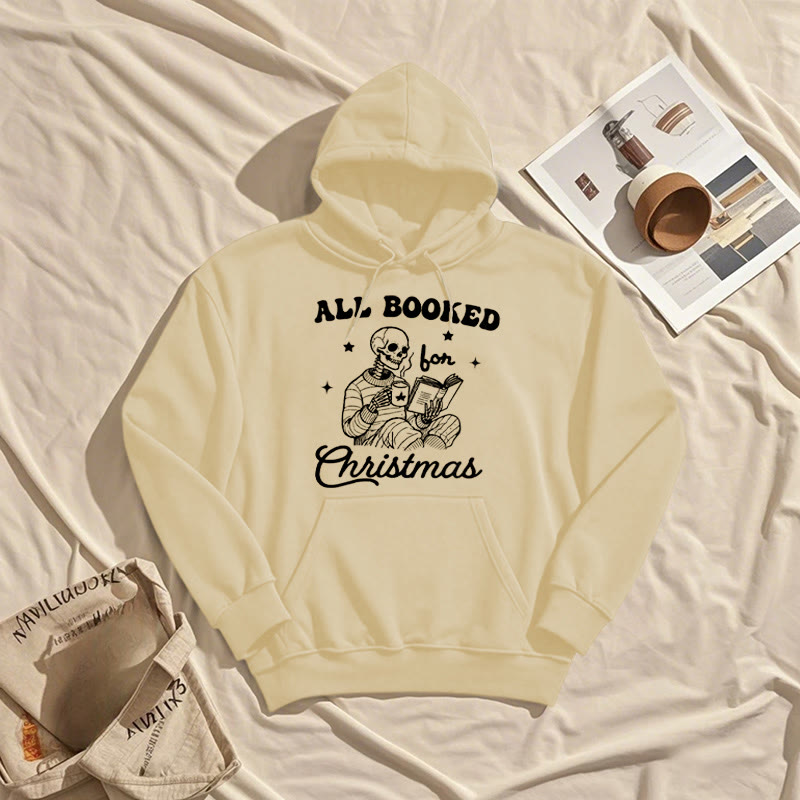 All Booked Christmas Fleece Lined Hoodie Comfy Hooded Sweatshirts