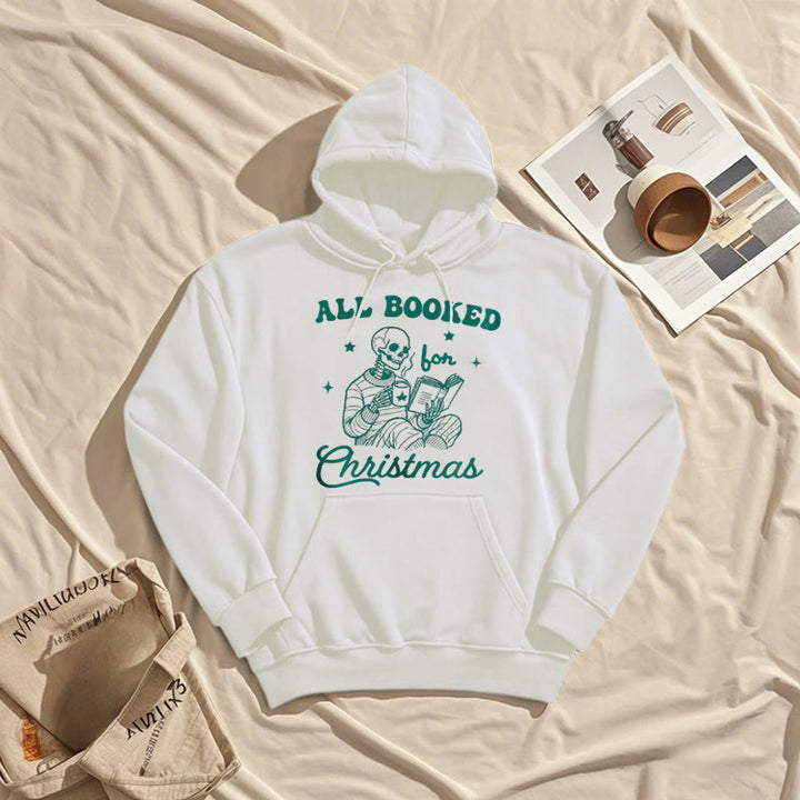 All Booked Christmas Fleece Lined Hoodie Comfy Hooded Sweatshirts