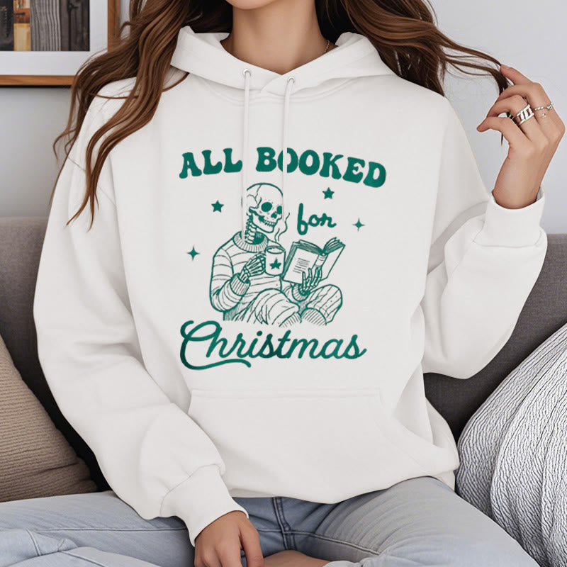 All Booked Christmas Fleece Lined Hoodie Comfy Hooded Sweatshirts