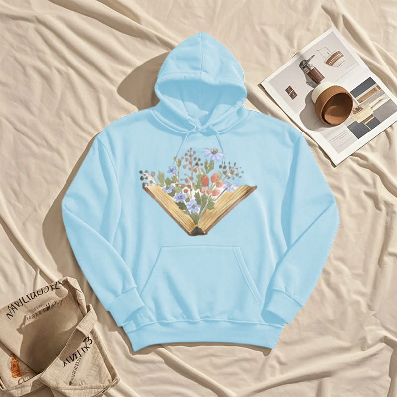 Garden In The Books Fleece Lined Hoodie Comfy Hooded Sweatshirts