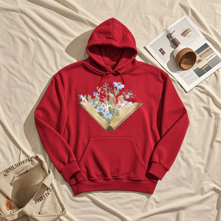 Garden In The Books Fleece Lined Hoodie Comfy Hooded Sweatshirts