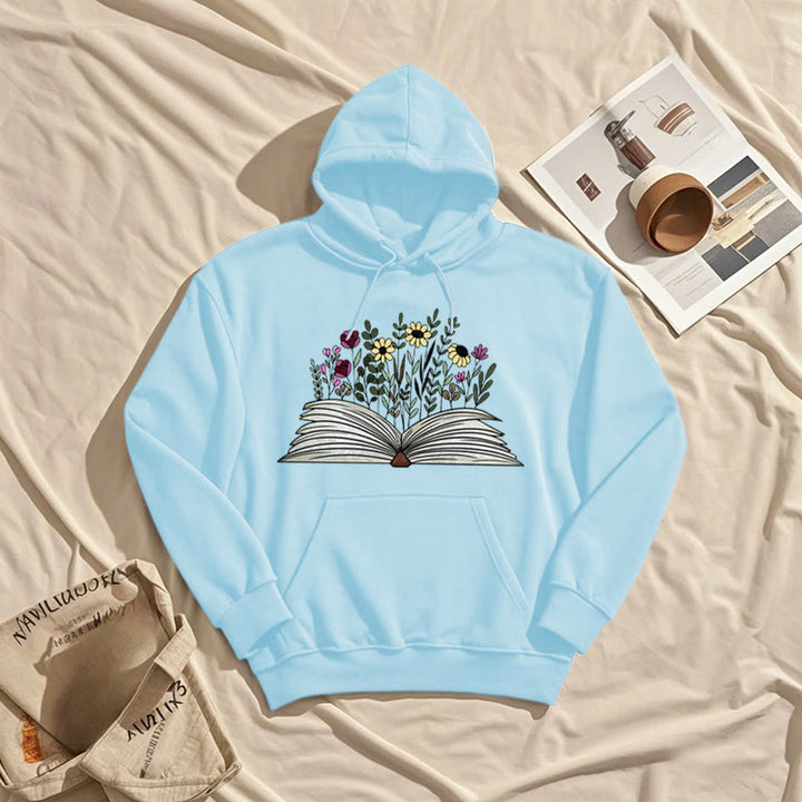 Flowering Shrubs In The Books Fleece Lined Hoodie Comfy Hooded Sweatshirts