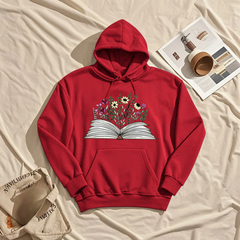 Flowering Shrubs In The Books Fleece Lined Hoodie Comfy Hooded Sweatshirts