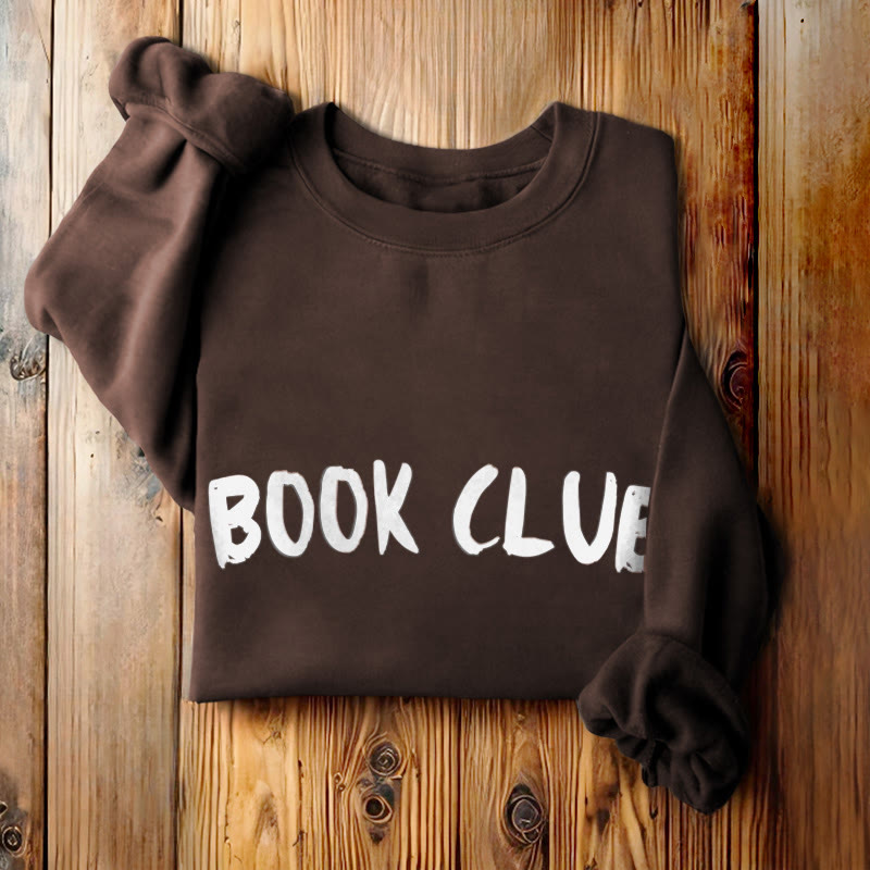 BOOK CLUB Solid Color Womens Crewneck Sweatshirt Pullover