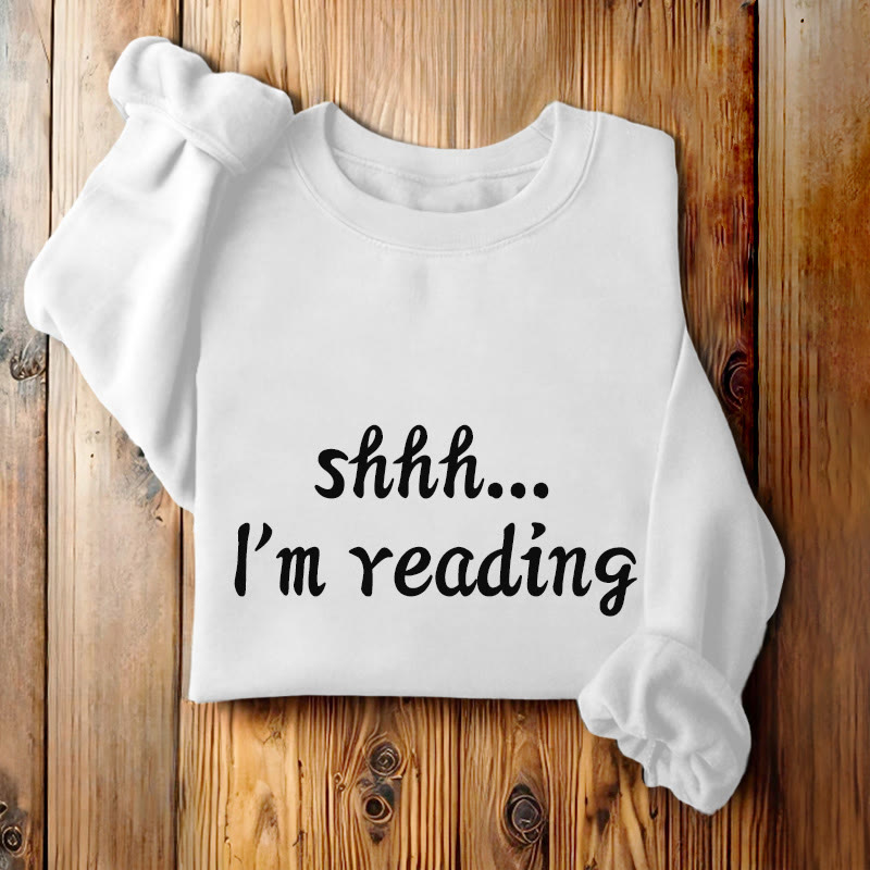 I'M READING Solid Color Womens Crewneck Sweatshirt Pullover