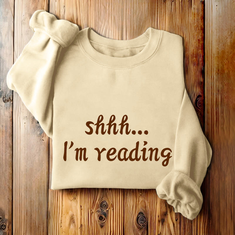 I'M READING Solid Color Womens Crewneck Sweatshirt Pullover