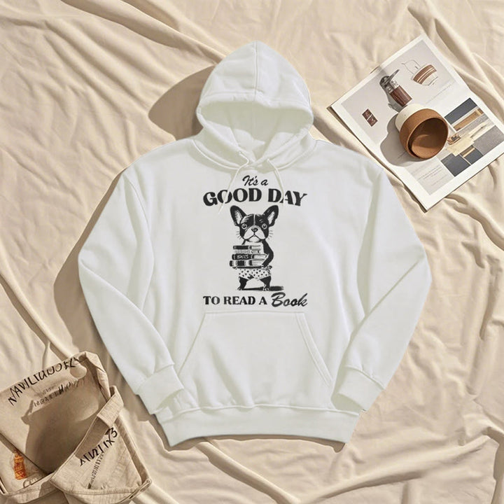 Good Day Reading Fleece Lined Hoodie Comfy Hooded Sweatshirts