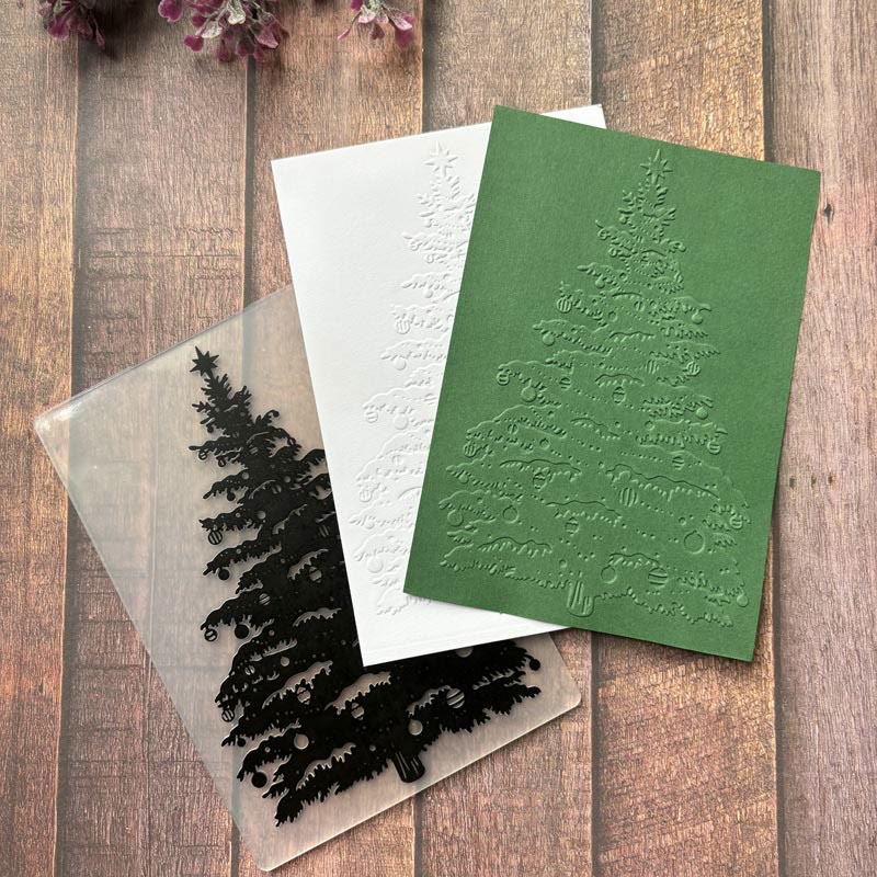 3D Embossed Folder Plant Texture Design For Journal Card Making