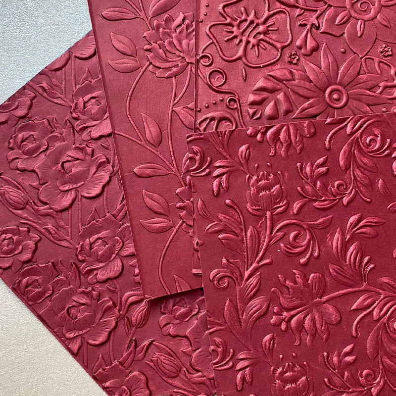 3D Embossed Folder Christmas Leaves Floral Design For Card Making