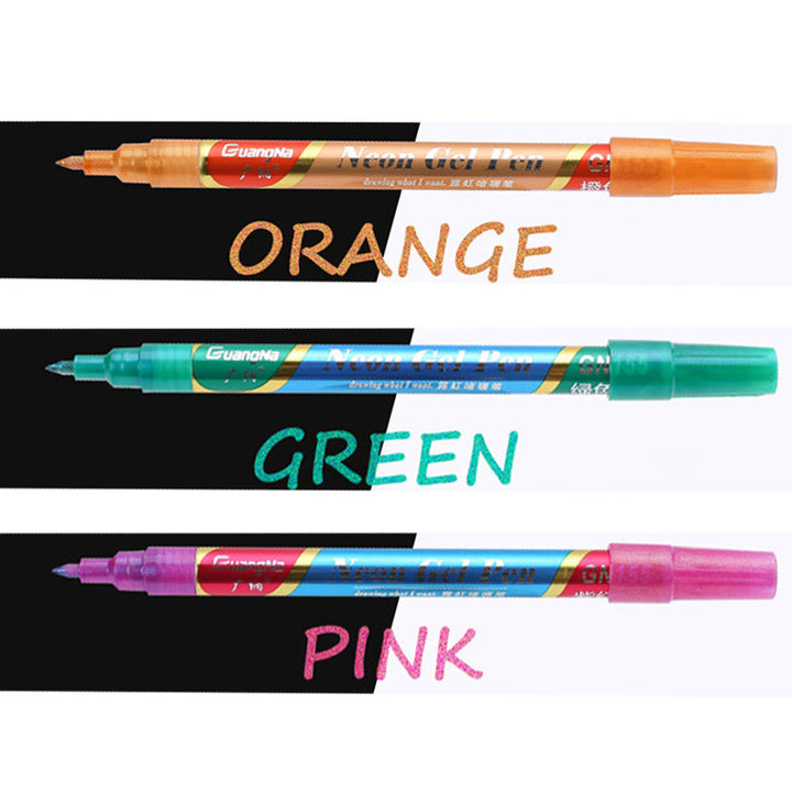 18 Colors Set Highlighter Painting Pen Glitter Gel Pen