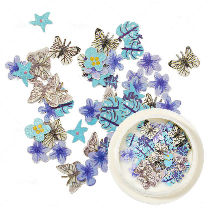 Colorful 3D Leaf Flower Butterfly Sequins and Spangles for DIY Crafts