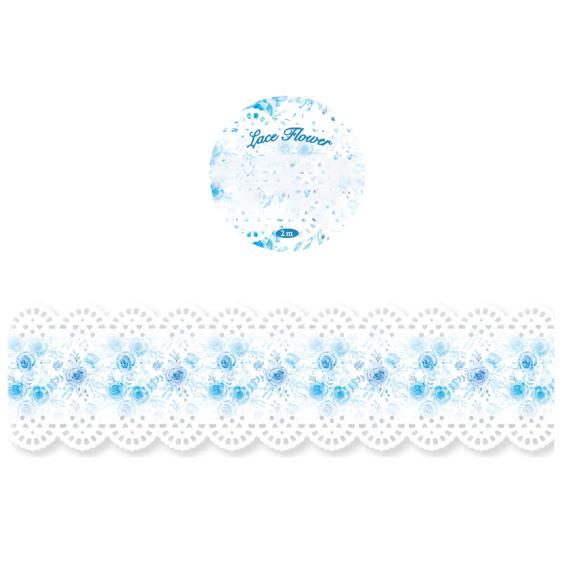 Lace Flower Field Series Washi Tape Loop For Journal Crafts