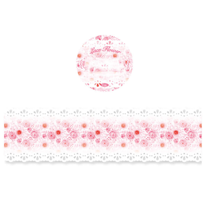 Lace Flower Field Series Washi Tape Loop For Journal Crafts