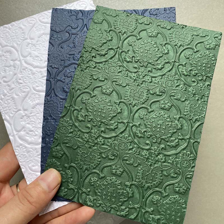 3D Embossed Folder Broken Key Texture Design For Journal Card Making