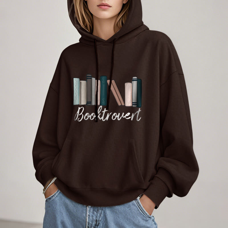 Booktrovert Fleece Hoodie Long Sleeves Comfy Hooded Sweatshirts