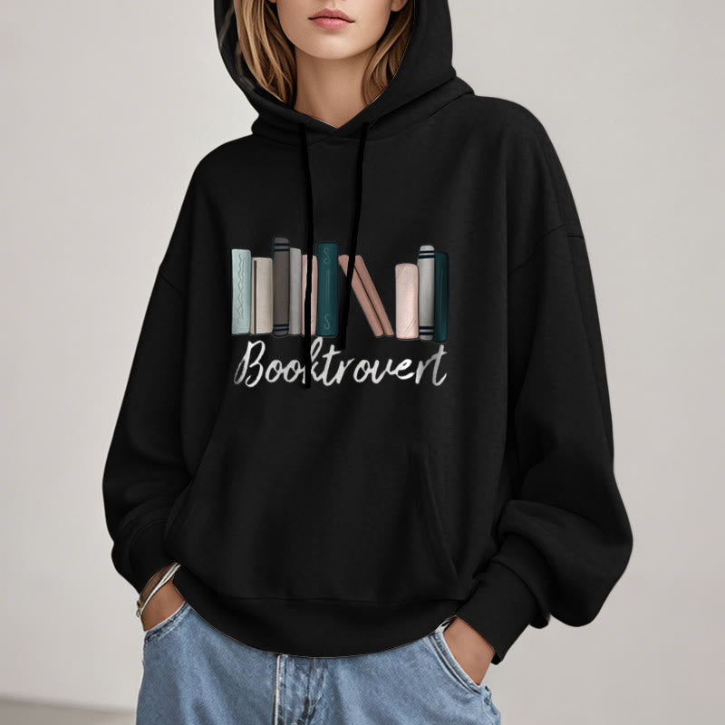 Booktrovert Fleece Hoodie Long Sleeves Comfy Hooded Sweatshirts