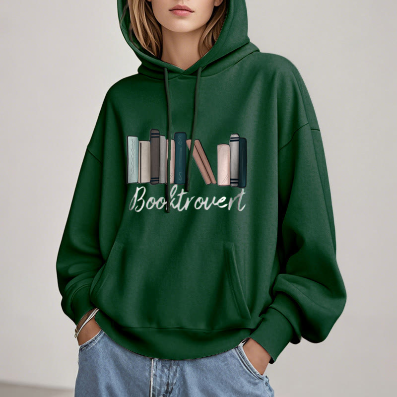 Booktrovert Fleece Hoodie Long Sleeves Comfy Hooded Sweatshirts