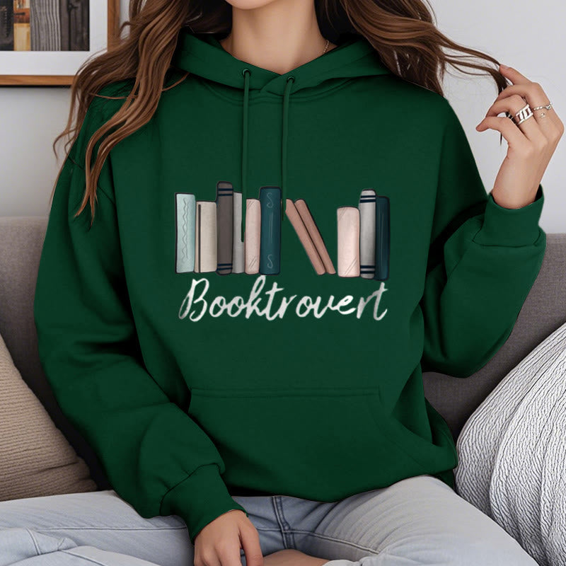 Booktrovert Fleece Hoodie Long Sleeves Comfy Hooded Sweatshirts