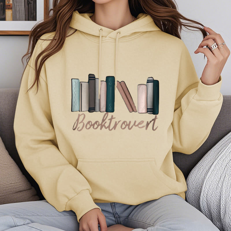 Booktrovert Fleece Hoodie Long Sleeves Comfy Hooded Sweatshirts