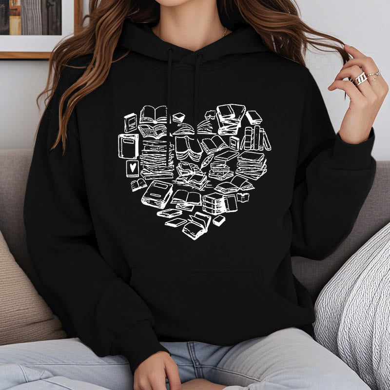 Give To Book Lovers Fleece Hoodie Long Sleeves Hooded Sweatshirts