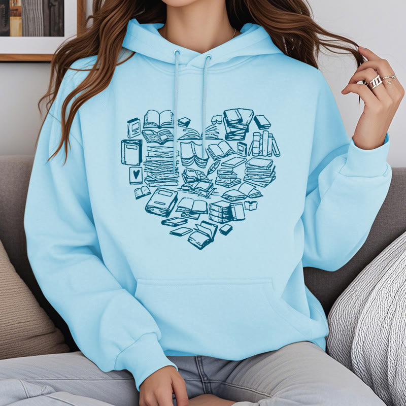 Give To Book Lovers Fleece Hoodie Long Sleeves Hooded Sweatshirts