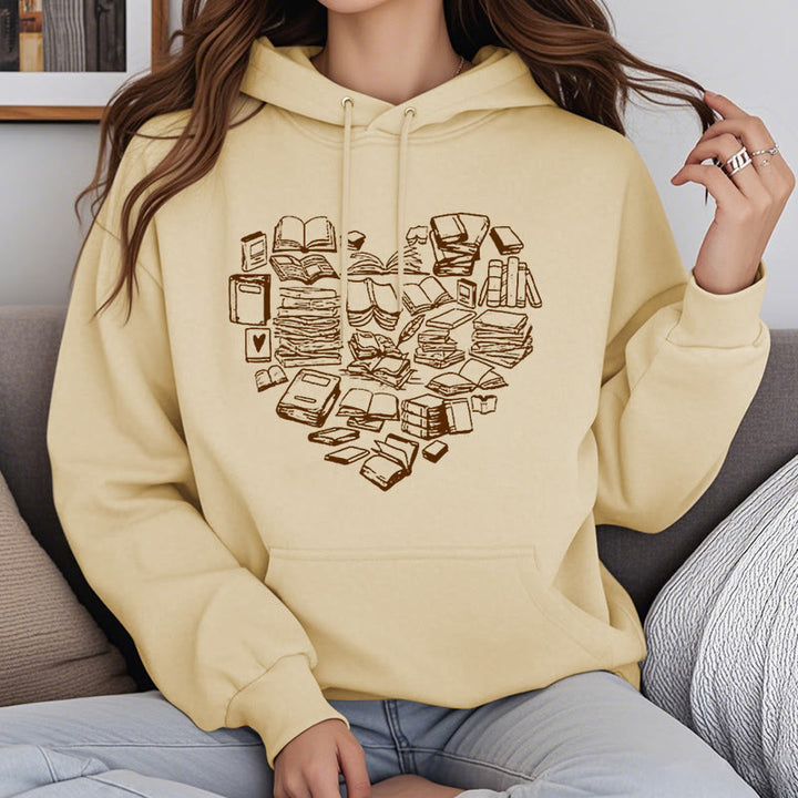 Give To Book Lovers Fleece Hoodie Long Sleeves Hooded Sweatshirts