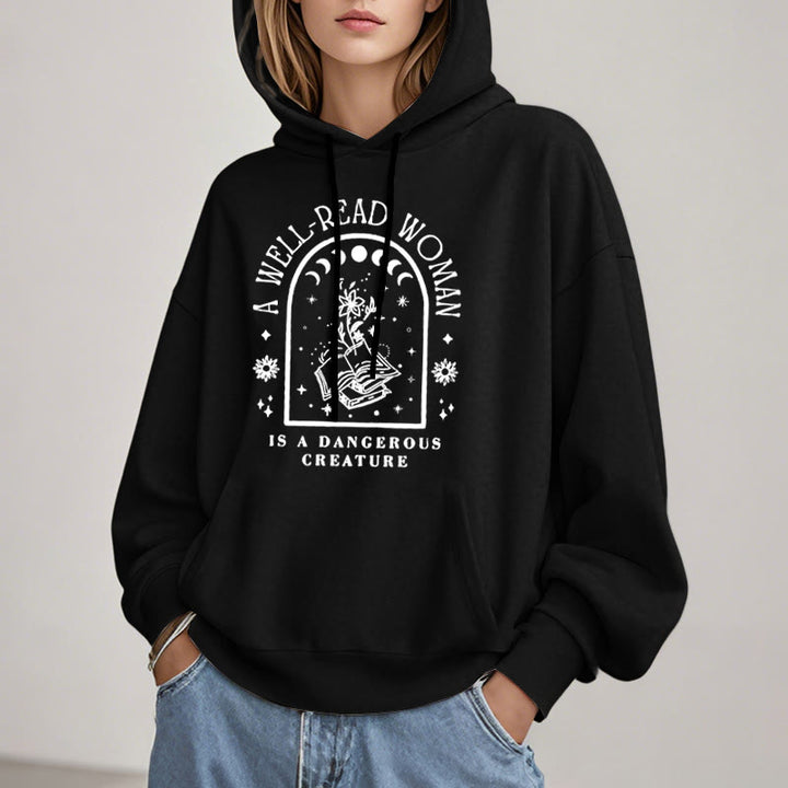 A Well Read Woman Fleece Hoodie Long Sleeves Hooded Sweatshirts