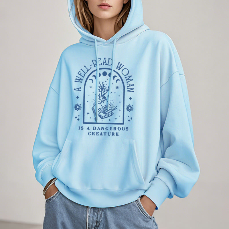 A Well Read Woman Fleece Hoodie Long Sleeves Hooded Sweatshirts