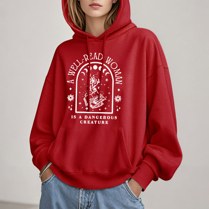 A Well Read Woman Fleece Hoodie Long Sleeves Hooded Sweatshirts