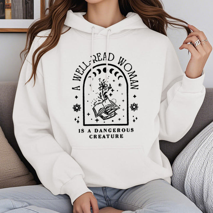 A Well Read Woman Fleece Hoodie Long Sleeves Hooded Sweatshirts