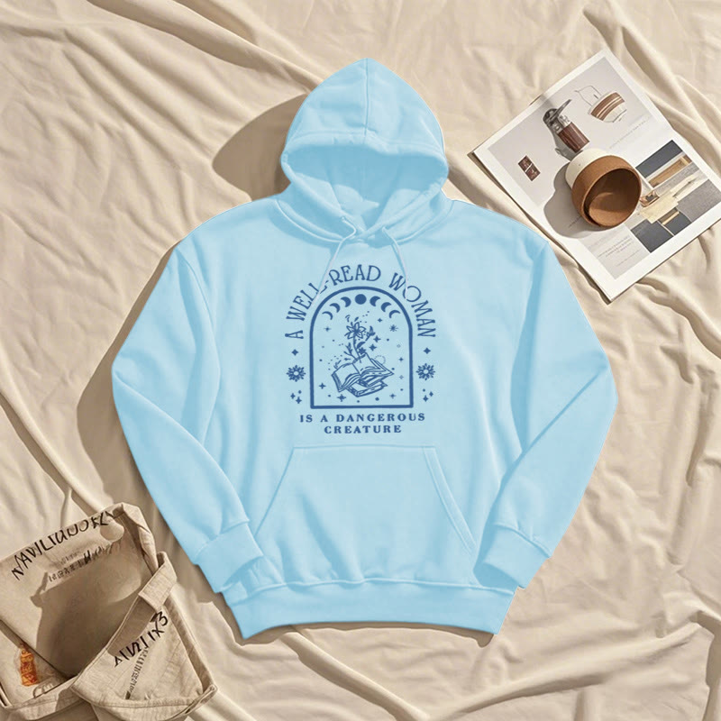 A Well Read Woman Fleece Hoodie Long Sleeves Hooded Sweatshirts