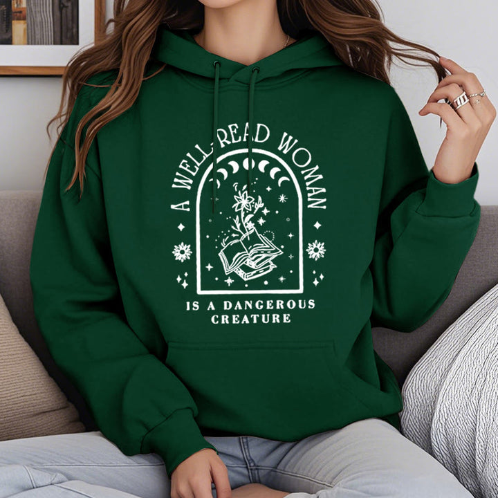 A Well Read Woman Fleece Hoodie Long Sleeves Hooded Sweatshirts