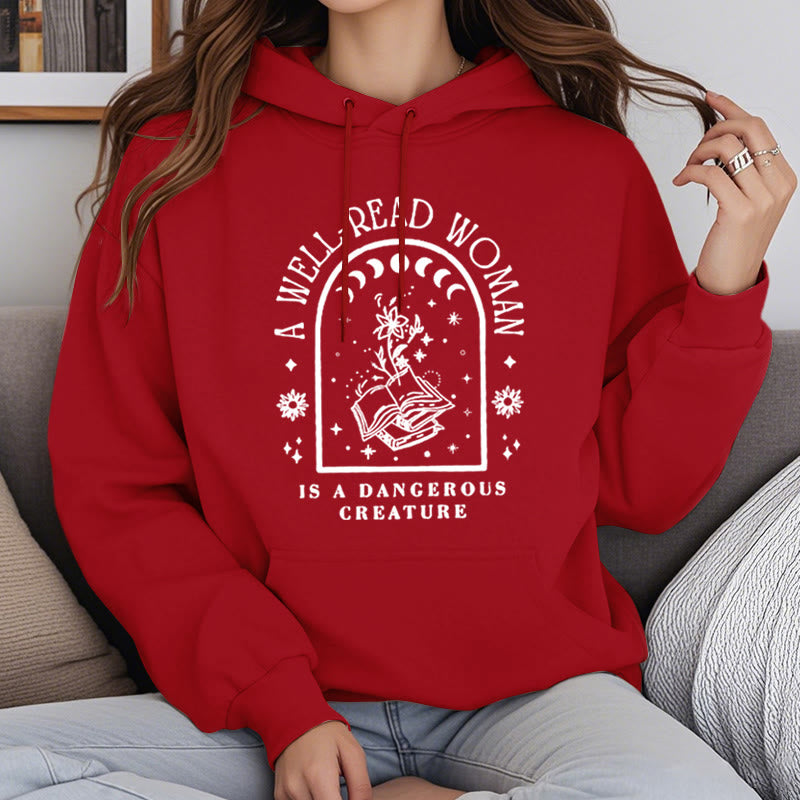 A Well Read Woman Fleece Hoodie Long Sleeves Hooded Sweatshirts