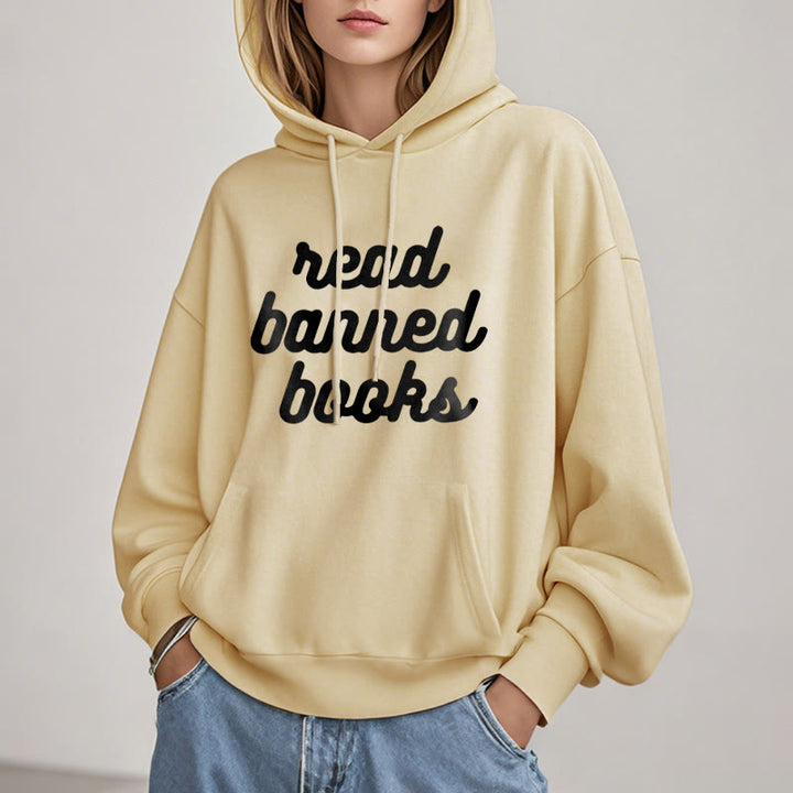 Read Banned Books Fleece Hoodie Long Sleeves Hooded Sweatshirts