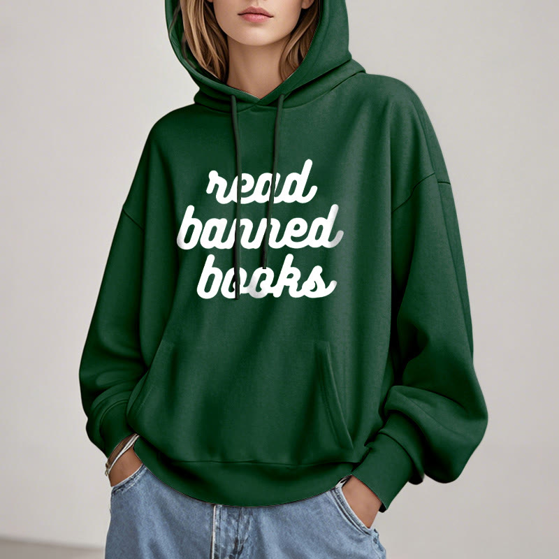 Read Banned Books Fleece Hoodie Long Sleeves Hooded Sweatshirts