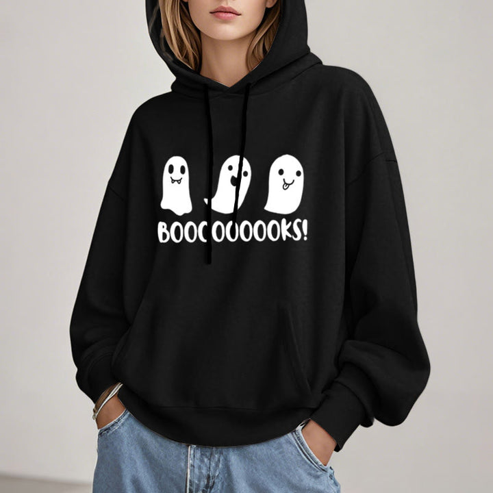 Booooks Ghost Fleece Hoodie Long Sleeves Hooded Sweatshirts