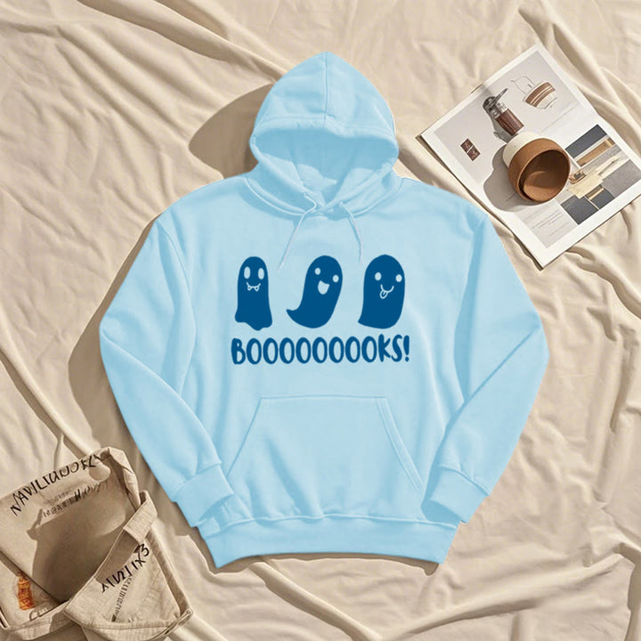 Booooks Ghost Fleece Hoodie Long Sleeves Hooded Sweatshirts