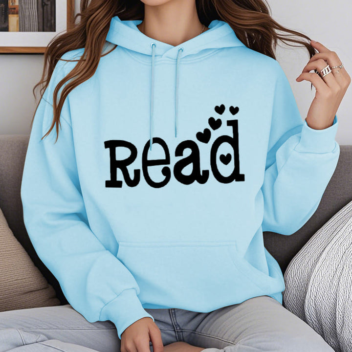 Enjoy Reading Fleece Hoodie Long Sleeves Hooded Sweatshirts