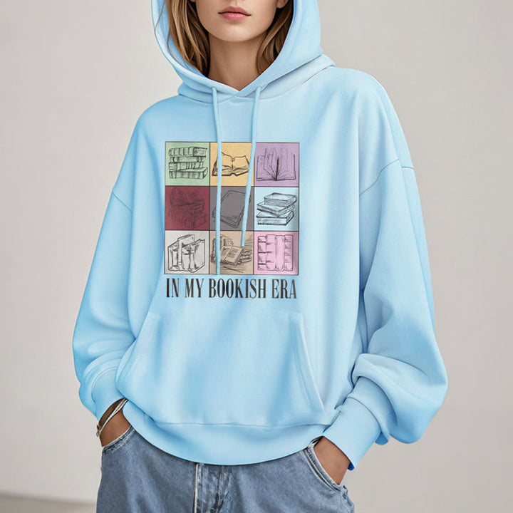 In My Bookish Era Fleece Hoodie Long Sleeves Hooded Sweatshirts