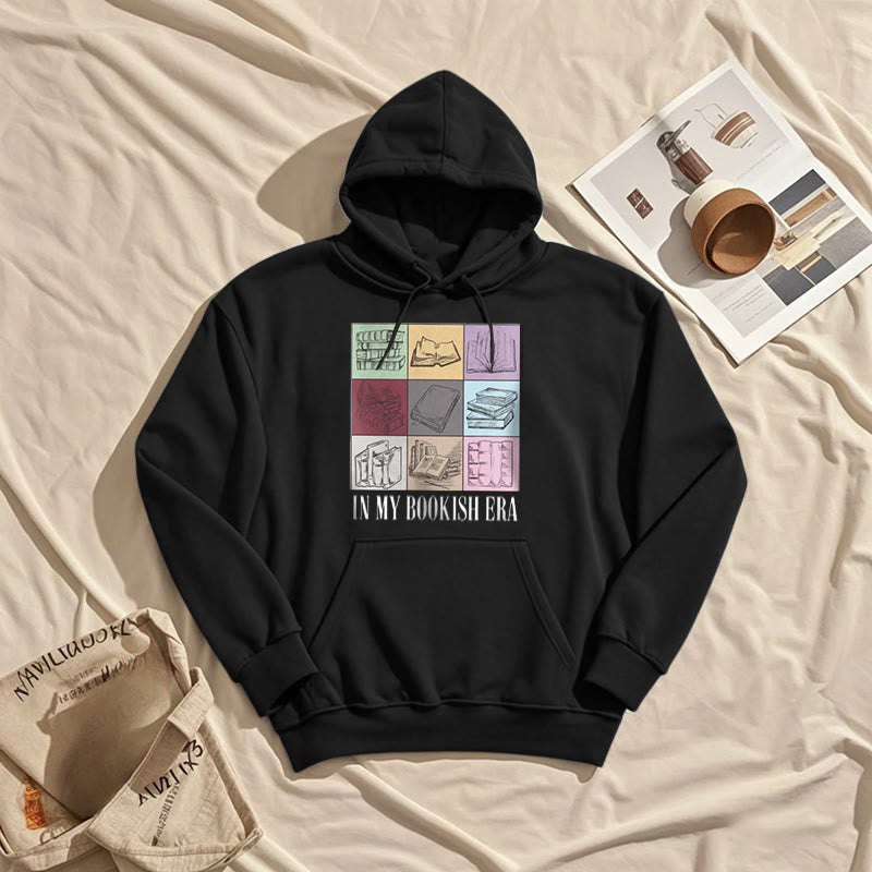 In My Bookish Era Fleece Hoodie Long Sleeves Hooded Sweatshirts