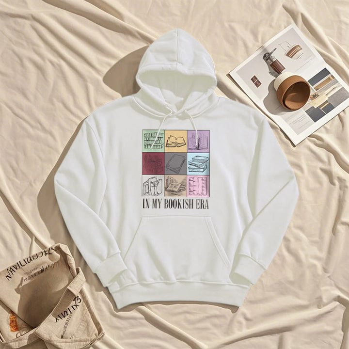 In My Bookish Era Fleece Hoodie Long Sleeves Hooded Sweatshirts